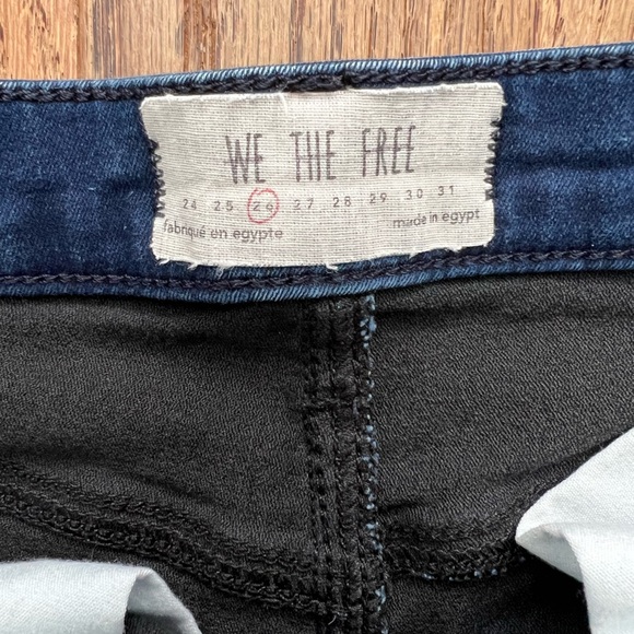 Free People Dark Wash Jean Shorts, 26 - Picture 3 of 5